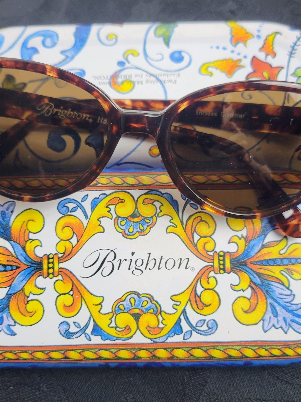Brighton Tortoise Round Sunglasses - Brown Lenses
